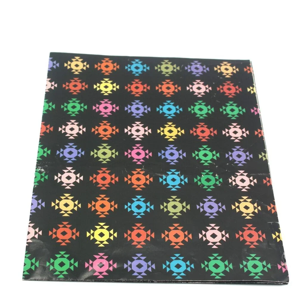 Vintage Black & Colorful Shapes Party Gift Wrapping Paper One Sheet 18